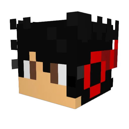 mightyrix Minecraft avatar head, 3D render