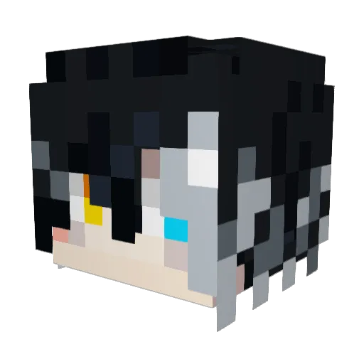 migisita Minecraft avatar head, 3D render