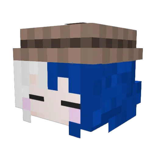 migiue_chan_ Minecraft avatar head, 3D render