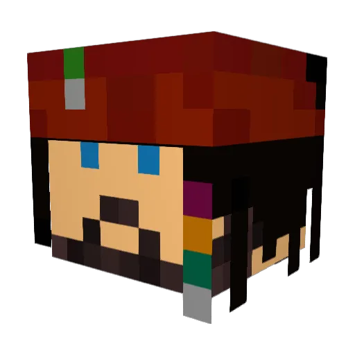 migu666 Minecraft avatar head, 3D render