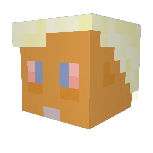 migualio Minecraft avatar head, 3D render