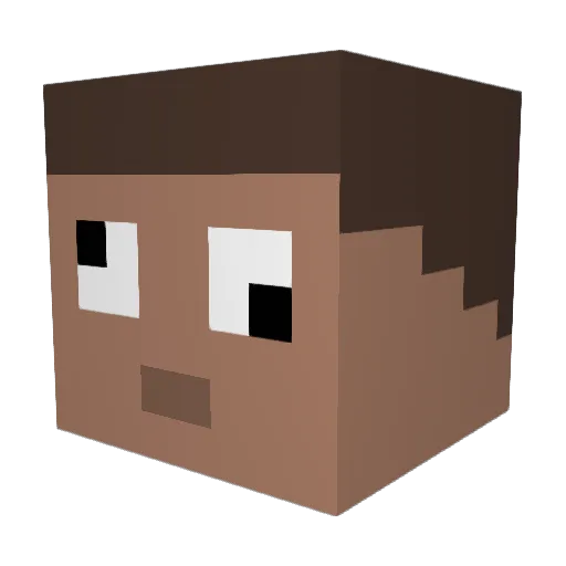 miguelvogt Minecraft avatar head, 3D render