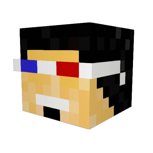 migueo Minecraft avatar head, 3D render