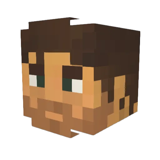 migzmaster Minecraft avatar head, 3D render