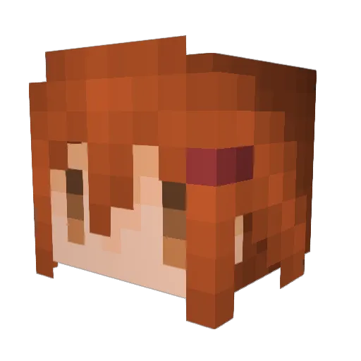 mihiron Minecraft avatar head, 3D render