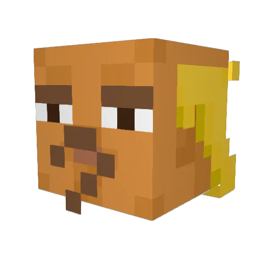 mihku Minecraft avatar head, 3D render