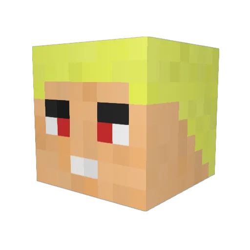 mihneagm Minecraft avatar head, 3D render