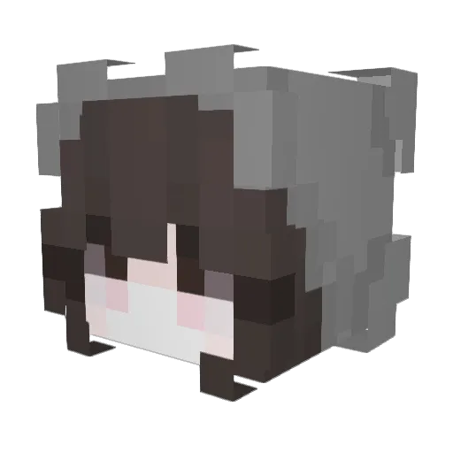 mihyana Minecraft avatar head, 3D render