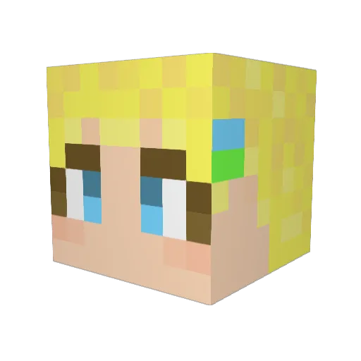 mii3510 Minecraft avatar head, 3D render