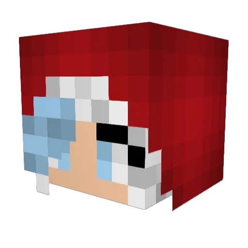 mii555 Minecraft avatar head, 3D render