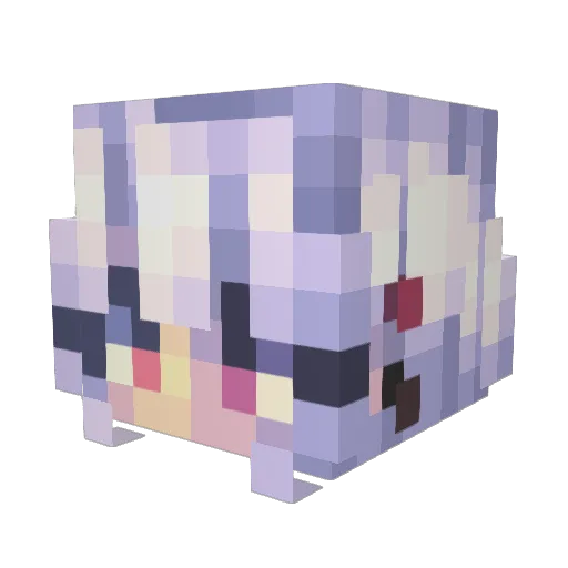 miialla Minecraft avatar head, 3D render