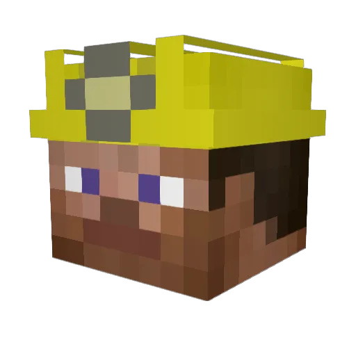miicks Minecraft avatar head, 3D render