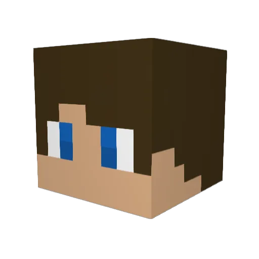 miigosh Minecraft avatar head, 3D render