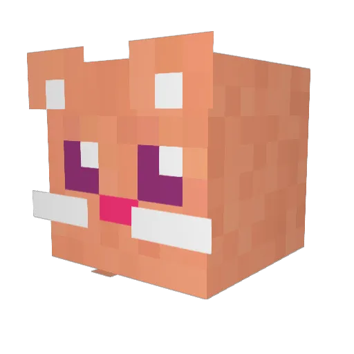miiiiiichan Minecraft avatar head, 3D render