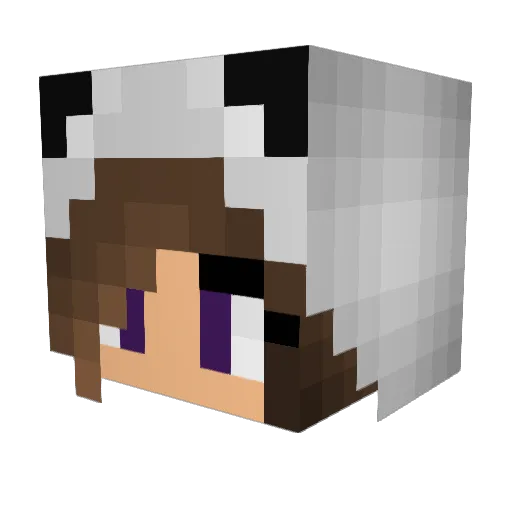 miiijii Minecraft avatar head, 3D render