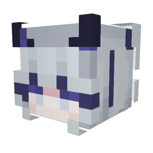 miiimika Minecraft avatar head, 3D render
