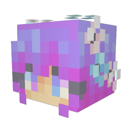 miikasakke_ Minecraft avatar head, 3D render