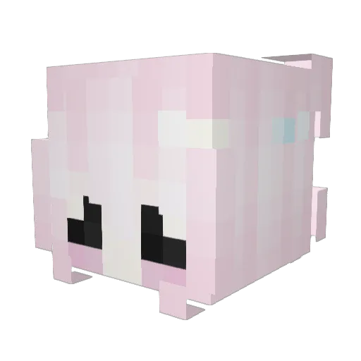 miilkatea Minecraft avatar head, 3D render