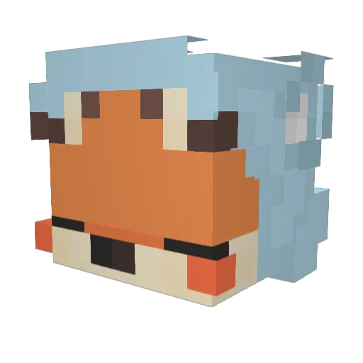 miimano Minecraft avatar head, 3D render