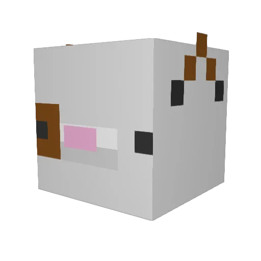 miing_di Minecraft avatar head, 3D render