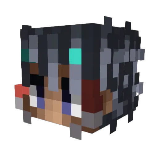 miiseh Minecraft avatar head, 3D render