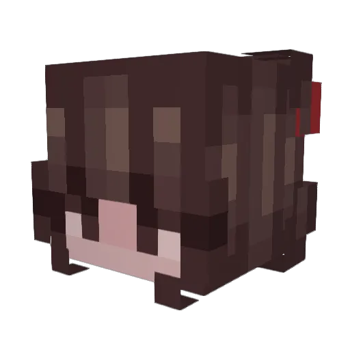 miishi_ Minecraft avatar head, 3D render