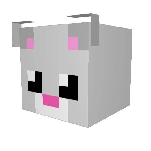miitte Minecraft avatar head, 3D render