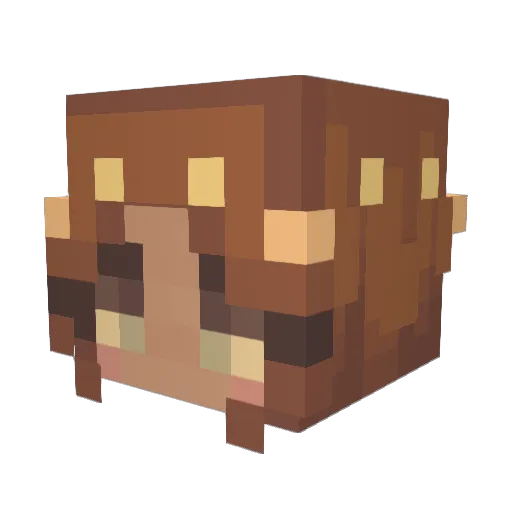 miitzz Minecraft avatar head, 3D render
