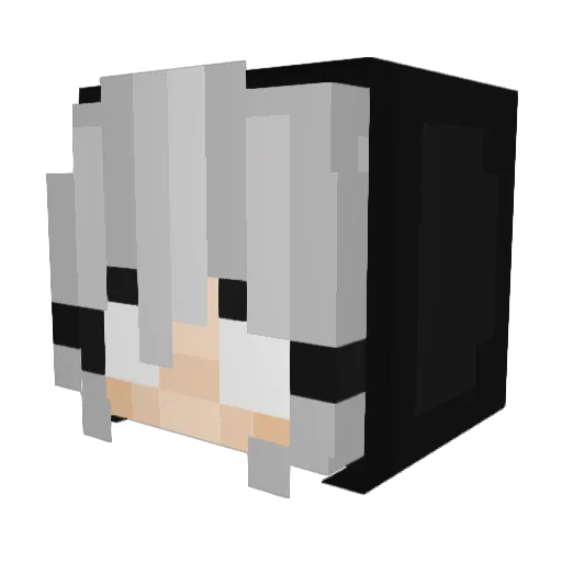 miiwa000 Minecraft avatar head, 3D render