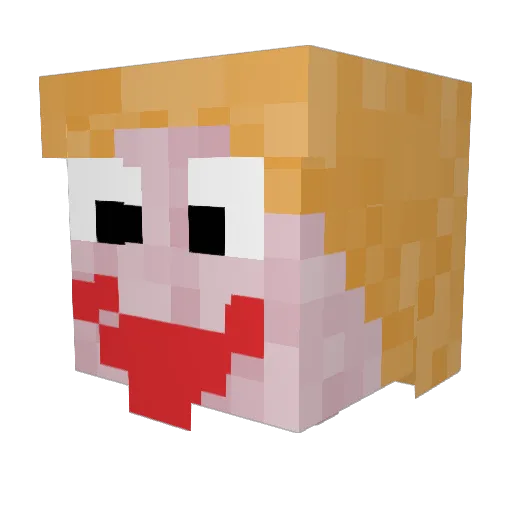 mij8 Minecraft avatar head, 3D render
