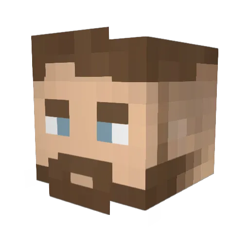 mijauu_ Minecraft avatar head, 3D render