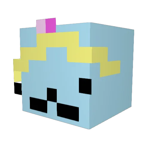 mijean Minecraft avatar head, 3D render