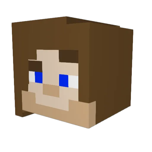 mijetboi Minecraft avatar head, 3D render