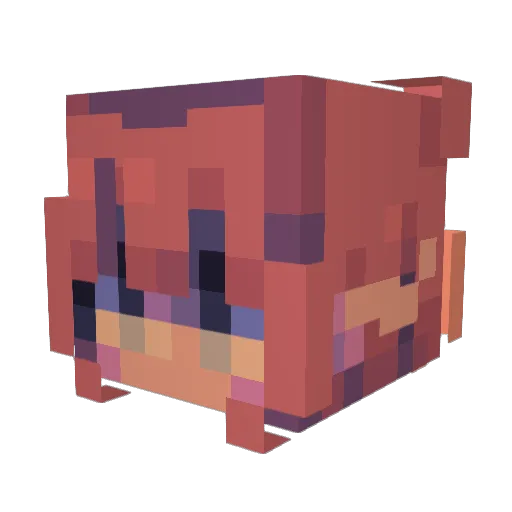 mijiphu Minecraft avatar head, 3D render