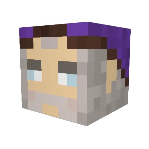 mijjiti Minecraft avatar head, 3D render