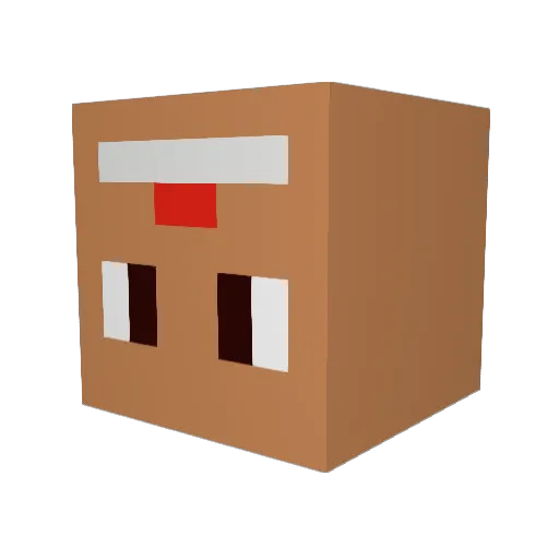 mijntijn Minecraft avatar head, 3D render