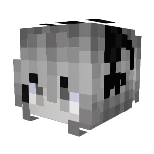 mik1_Luna Minecraft avatar head, 3D render
