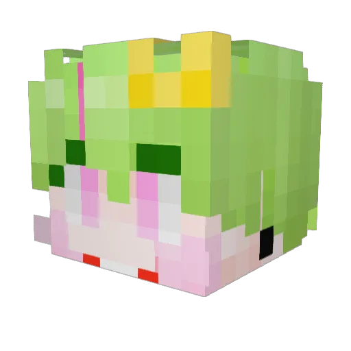 mik_mae Minecraft avatar head, 3D render