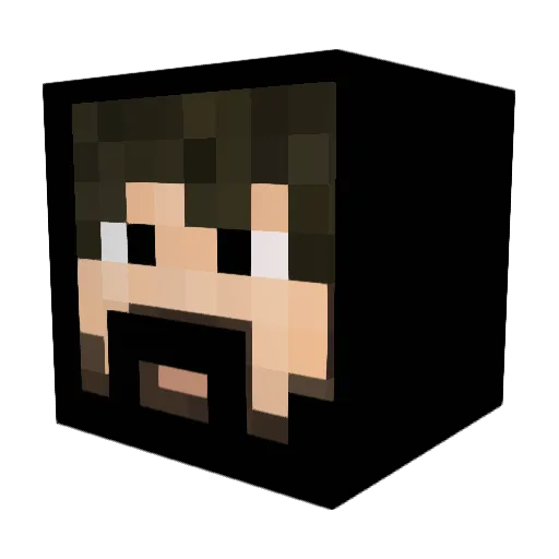 mik_mansion Minecraft avatar head, 3D render