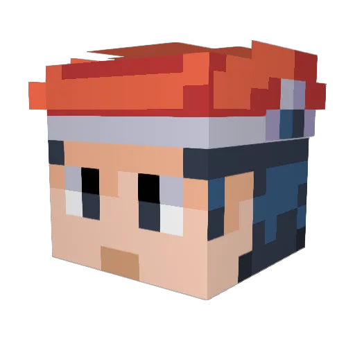 mika151 Minecraft avatar head, 3D render