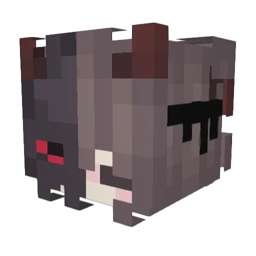 mika2100 Minecraft avatar head, 3D render