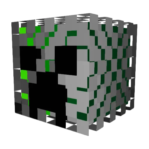 mika777 Minecraft avatar head, 3D render