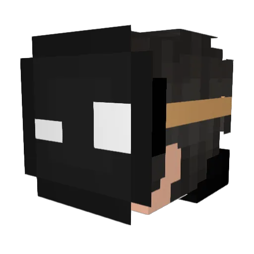 mika_bck Minecraft avatar head, 3D render