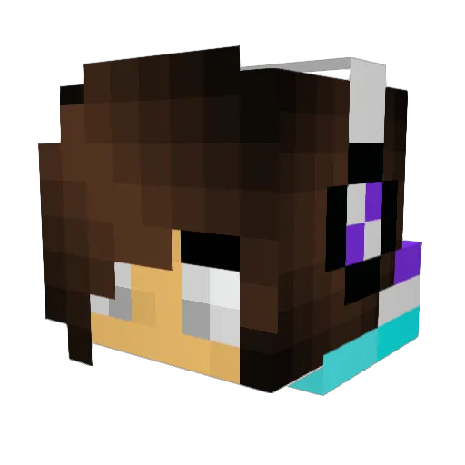 mika_evil Minecraft avatar head, 3D render