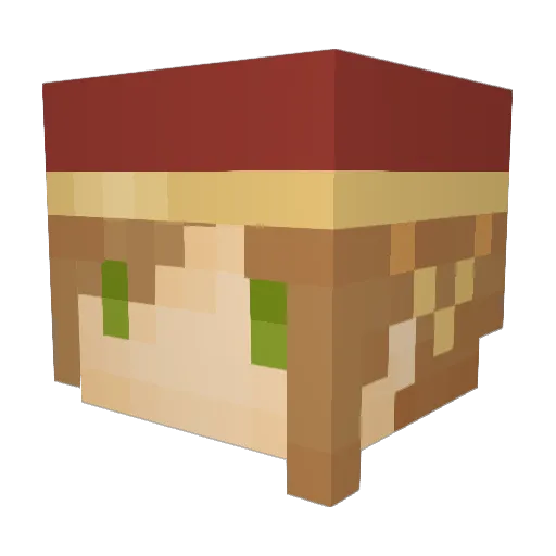 mika_msky Minecraft avatar head, 3D render