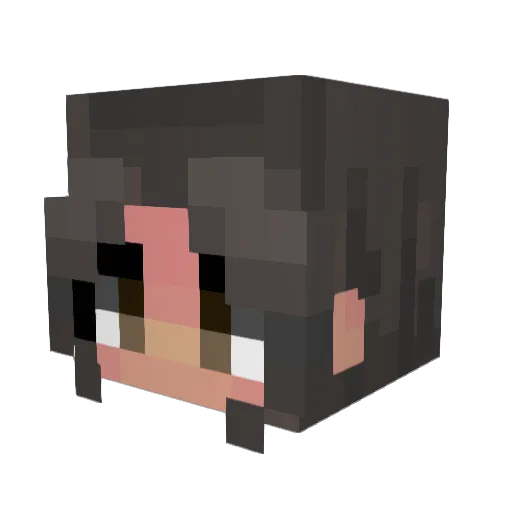 mikachulibre Minecraft avatar head, 3D render