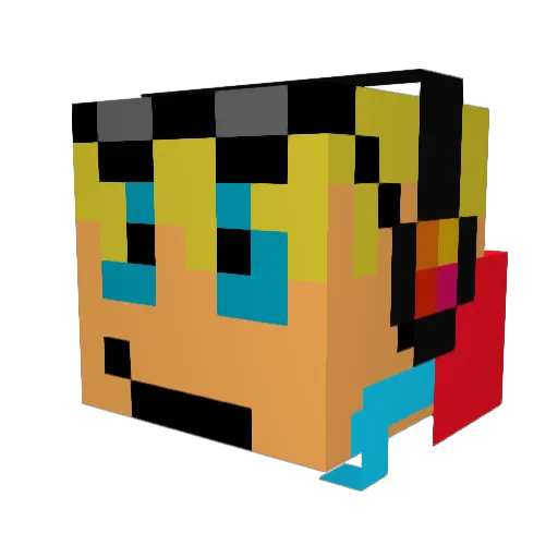mikaeldesbordes Minecraft avatar head, 3D render