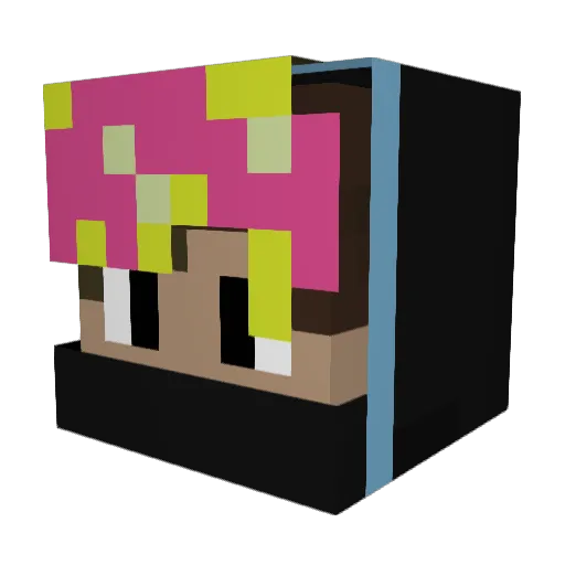mikaeras Minecraft avatar head, 3D render