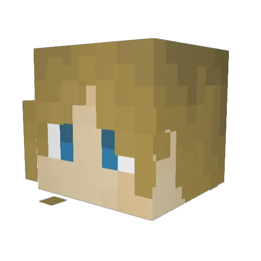 mikahmae Minecraft avatar head, 3D render