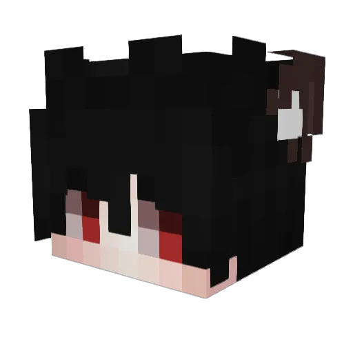 mikaiwa Minecraft avatar head, 3D render